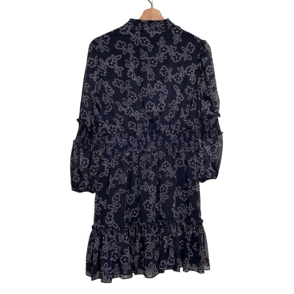 Likely Rowe Floral Tie Neck Dress Size 8 Black - Picture 4 of 13